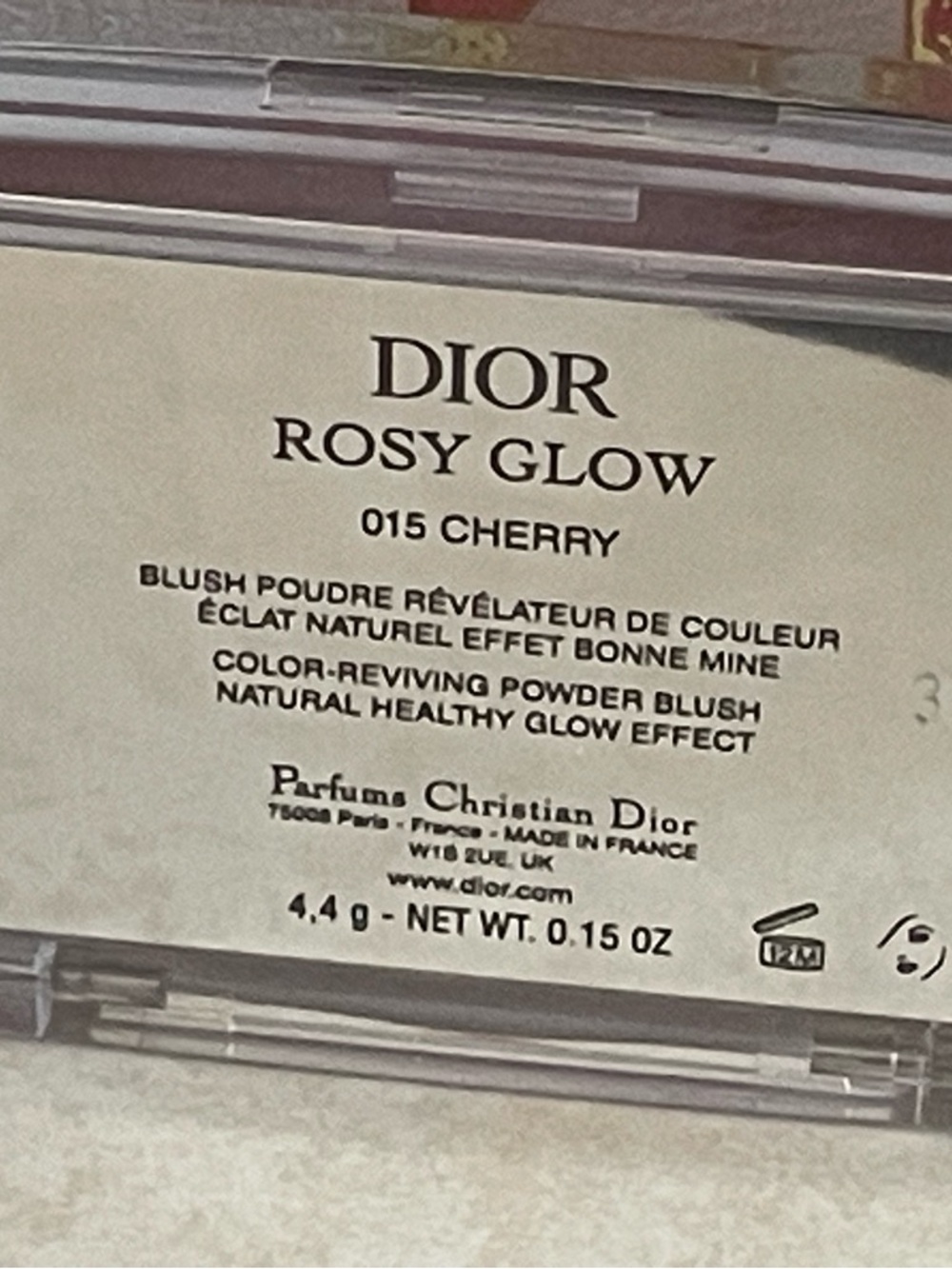 Dior Round Silver Case & Rosy Cherry Glow Blush in Limited Edition Box - Picture 5 of 9